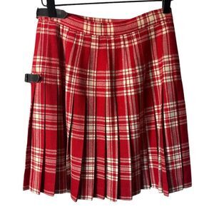 Highlander Handmade Kilt Authentic Woven Tartan Size 26 (12) Red White Plaid